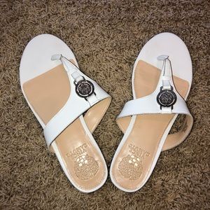 Vince Camuto White Harmini “T” Thong Sandal